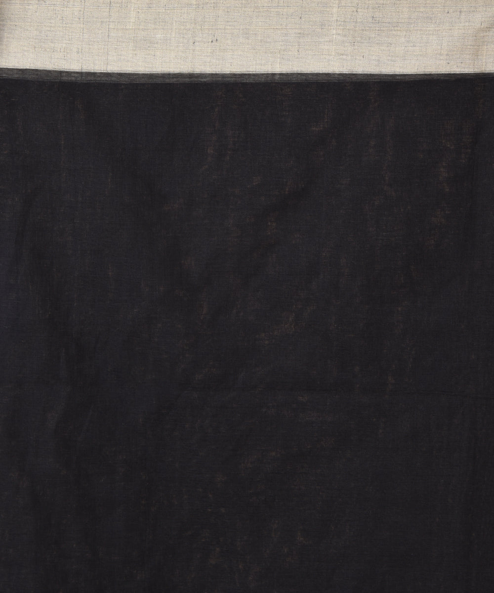 Black cotton handloom jamdani saree