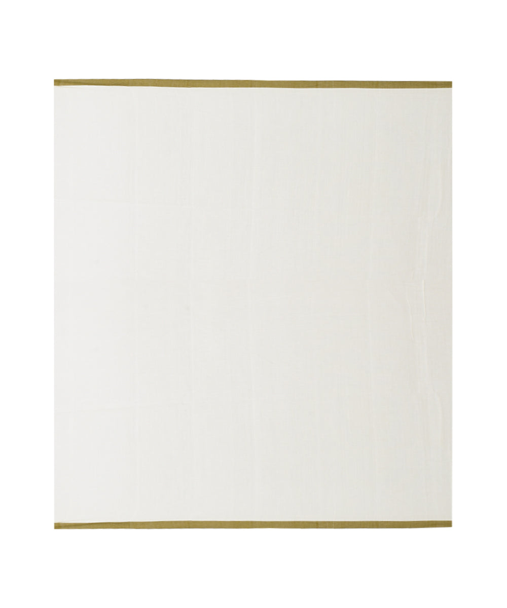 White light green handwoven cotton saree