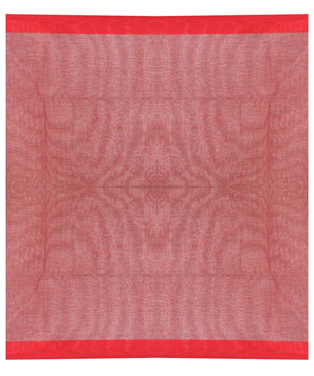 Brown red handloom cotton shantipuri saree