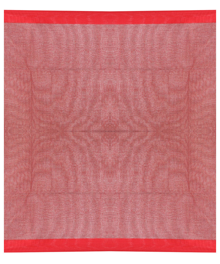 Brown red handloom cotton shantipuri saree