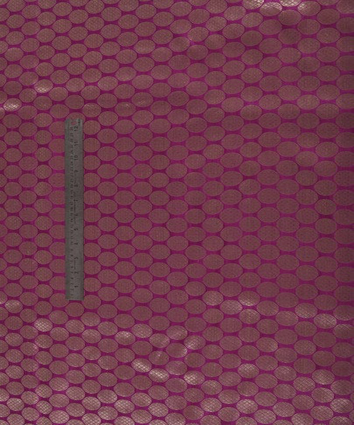 Pink buti handloom banarasi silk fabric