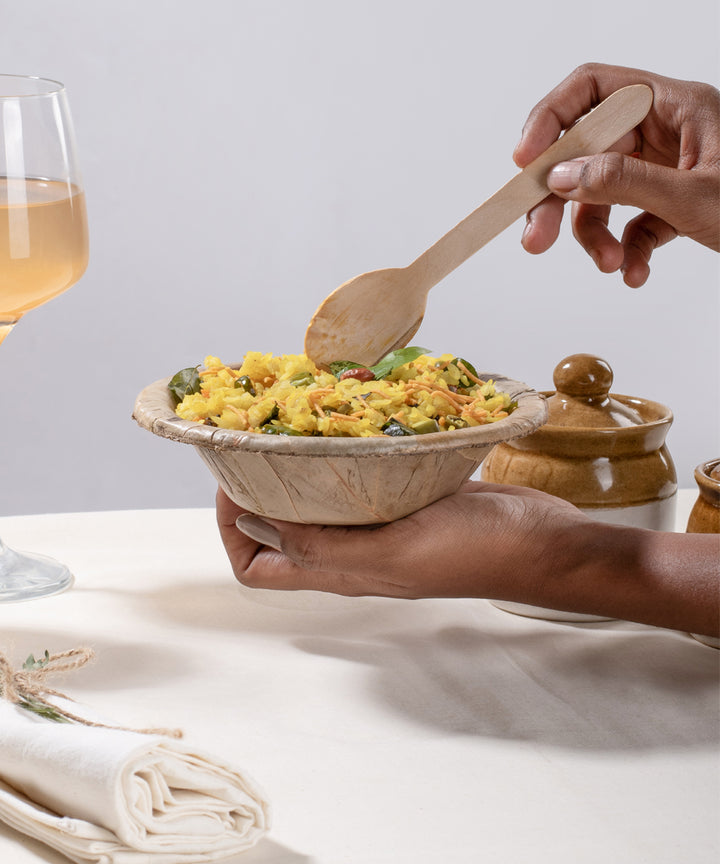 Beige Disposable  Handcrafted plates