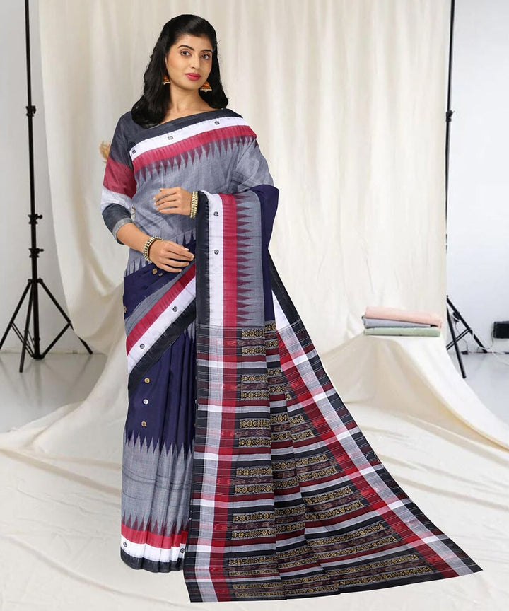 Multi color cotton handwoven sambalpuri saree