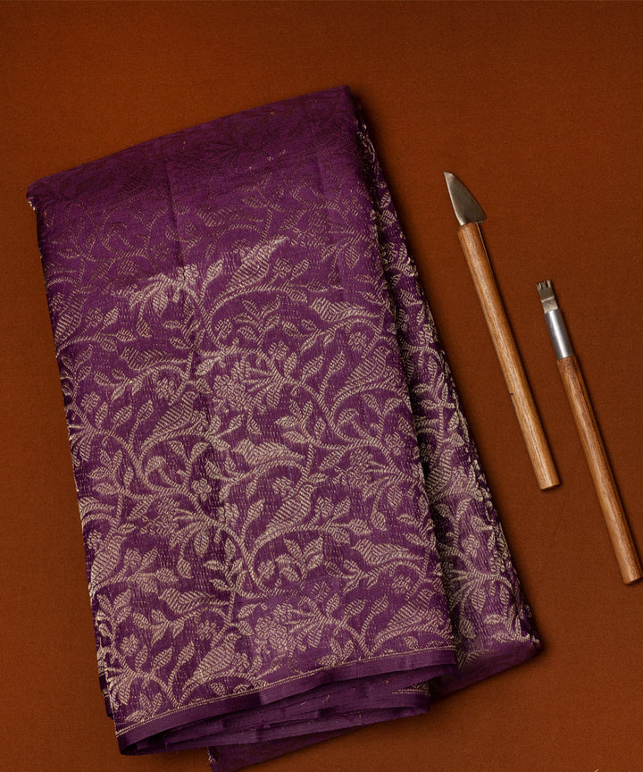 Grape kora handwoven kanjivaram silk saree