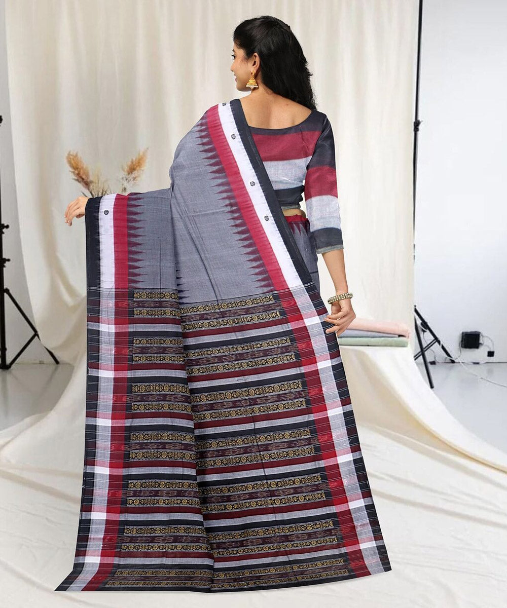 Multi color cotton handwoven sambalpuri saree