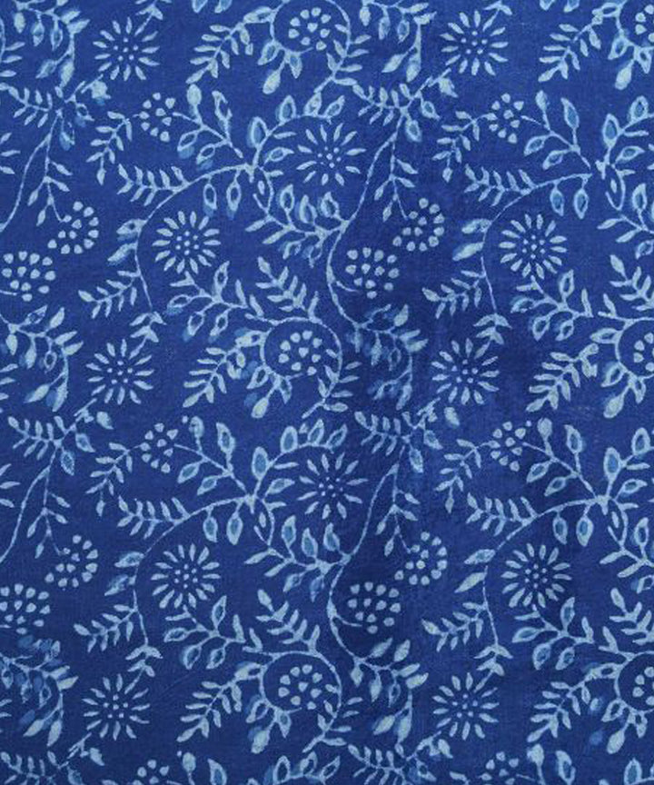 Indigo offwhite handspun handloom kala cotton fabric