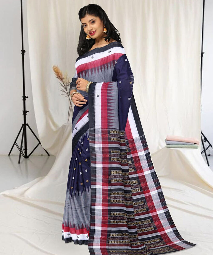 Multi color cotton handwoven sambalpuri saree