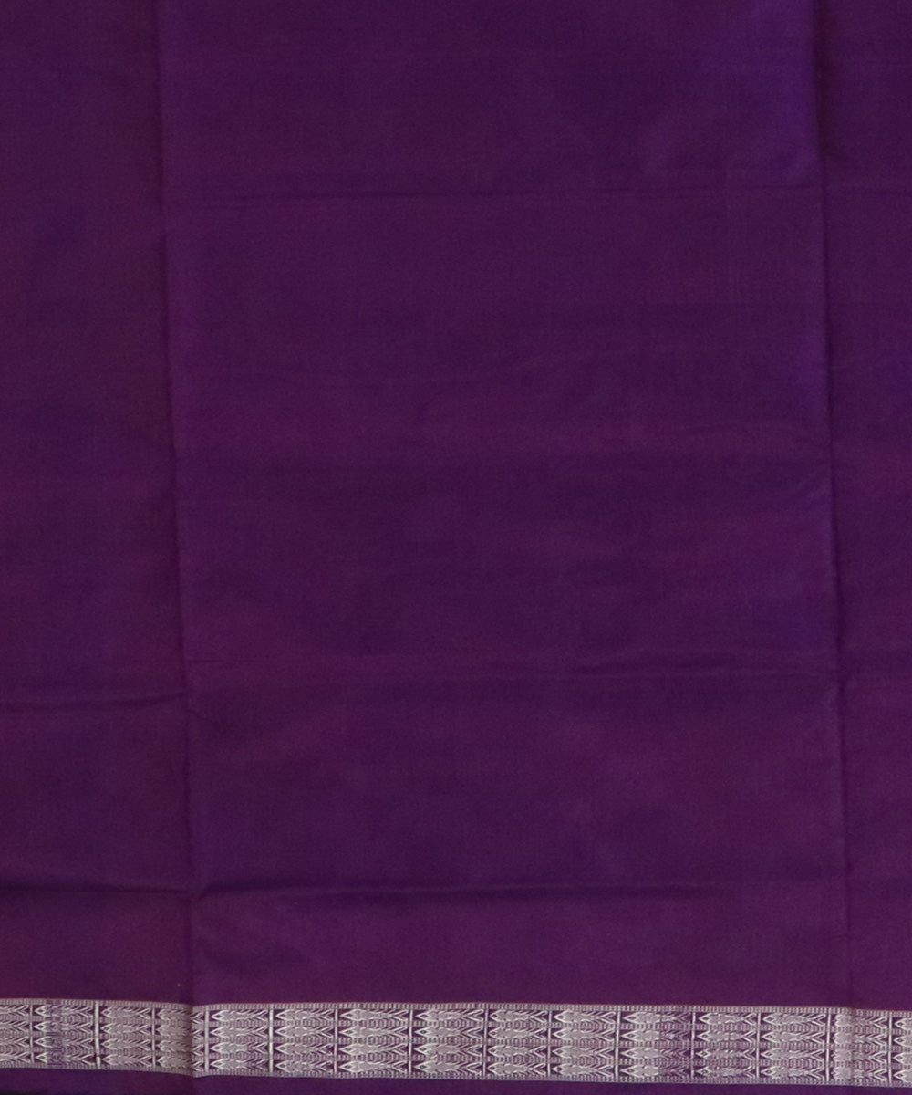 Glossy grape silk handwoven sambalpuri saree
