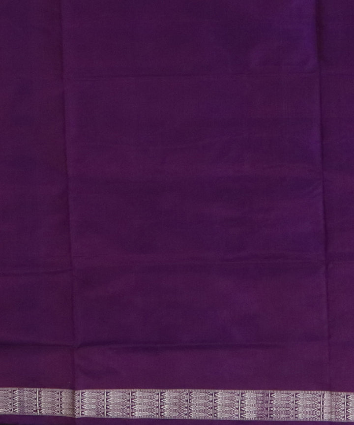 Glossy grape silk handwoven sambalpuri saree