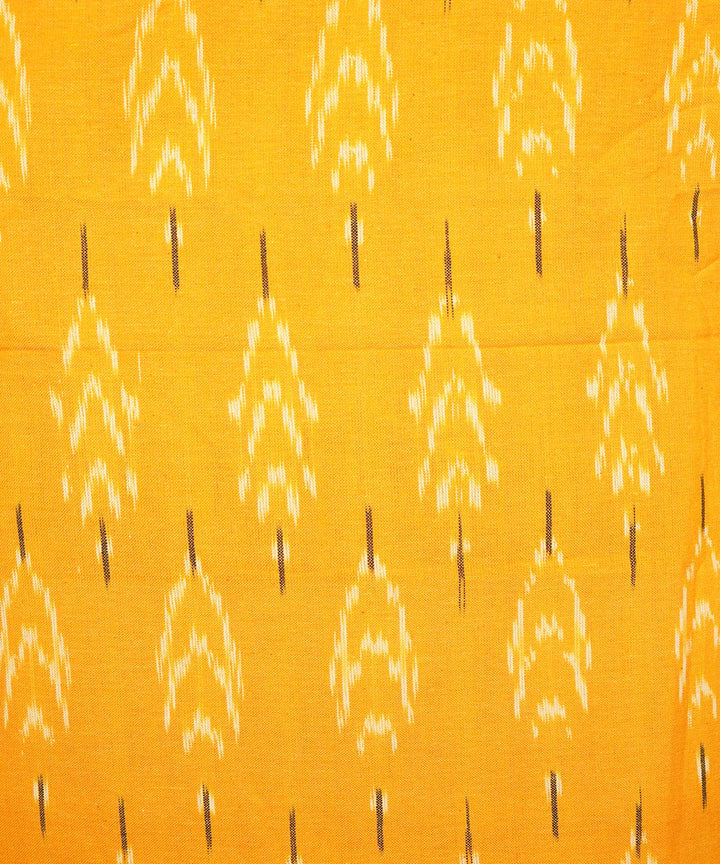 3pc Yellow black handwoven cotton pochampally ikat dress material