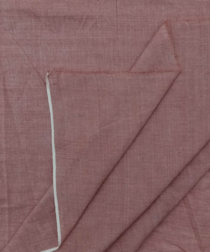 Peach handloom bengal cotton fabric
