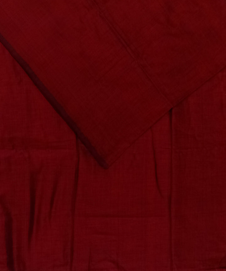 Maroon cotton bengal handloom saree