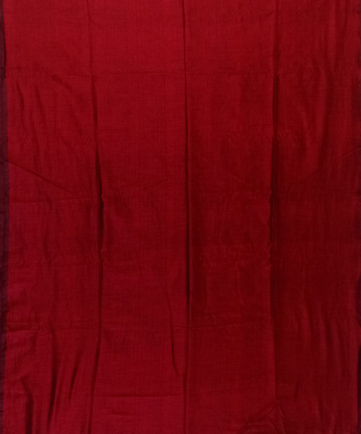 Maroon cotton bengal handloom saree