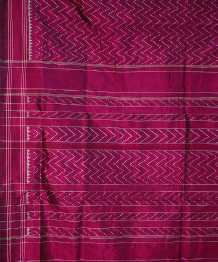 Mauve handwoven pochampally ikat silk saree