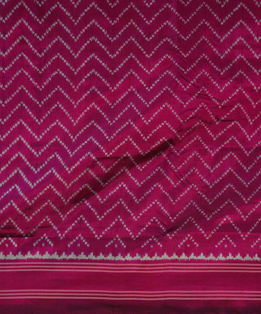 Mauve handwoven pochampally ikat silk saree