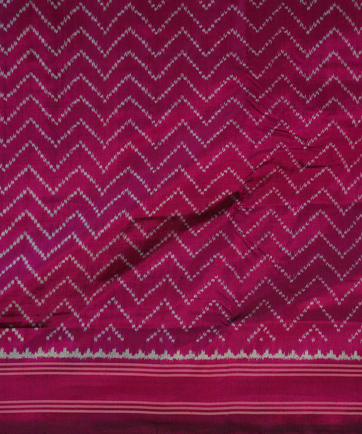 Mauve handwoven pochampally ikat silk saree