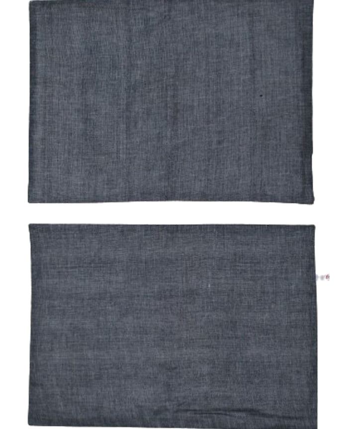 Grey offwhite cotton handwoven jamdani table mat