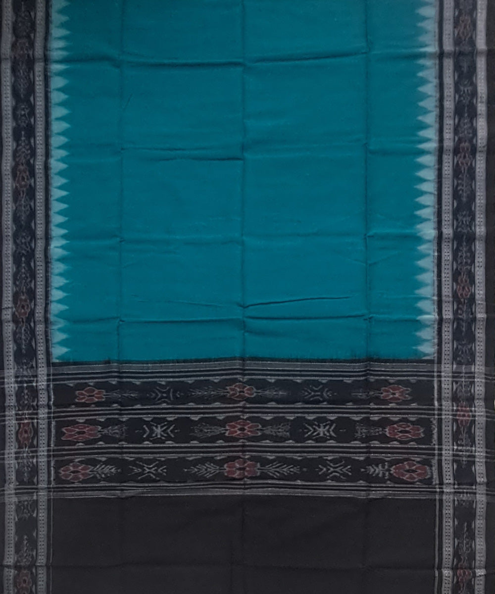 Dynasty green black handloom cotton sambalpuri dupatta