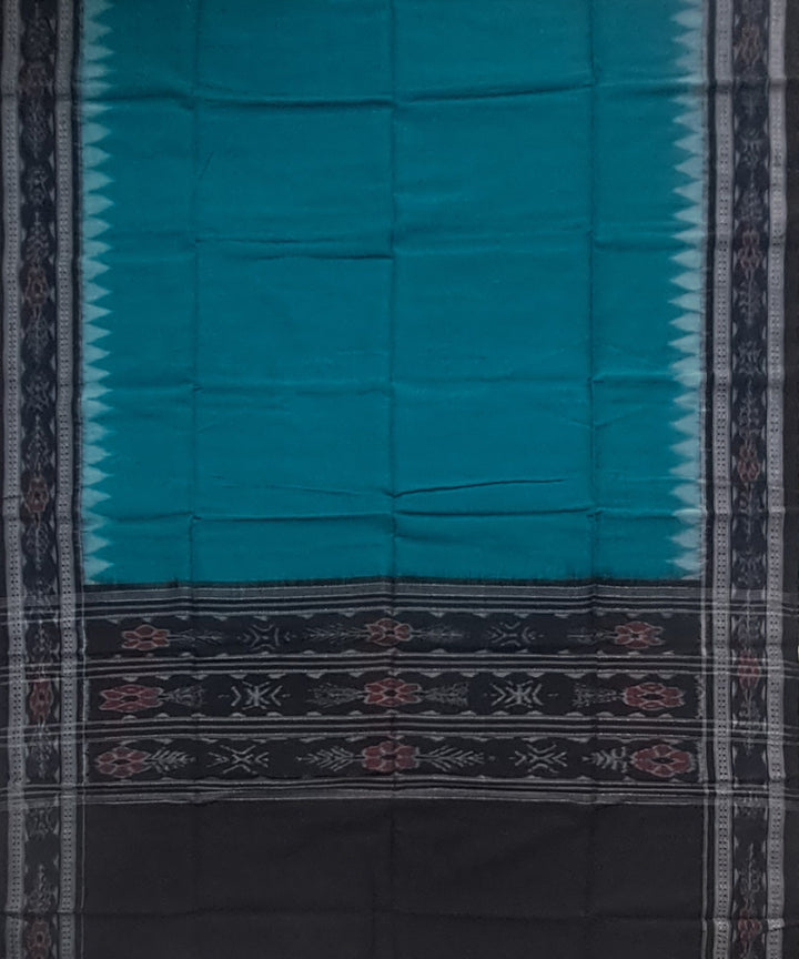 Dynasty green black handloom cotton sambalpuri dupatta