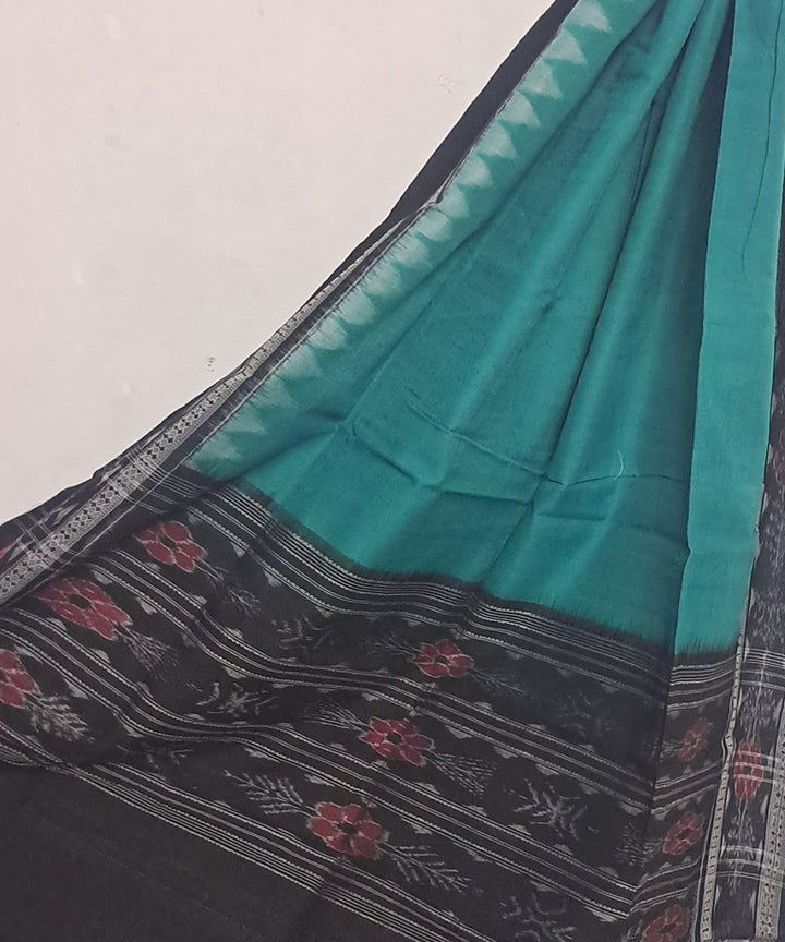 Dynasty green black handloom cotton sambalpuri dupatta