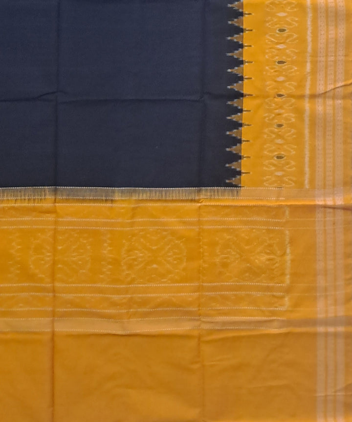 Black yellow handloom cotton sambalpuri dupatta