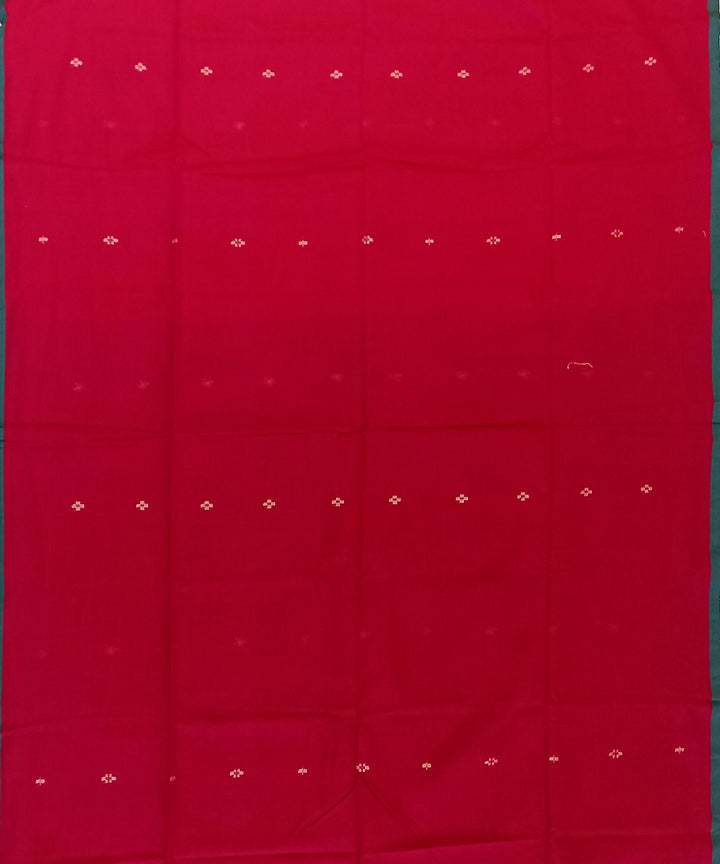 Pink green cotton bengal handloomsaree