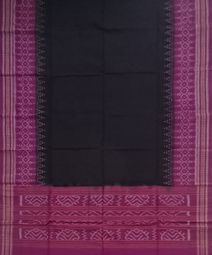 Black magenta handloom cotton sambalpuri dupatta