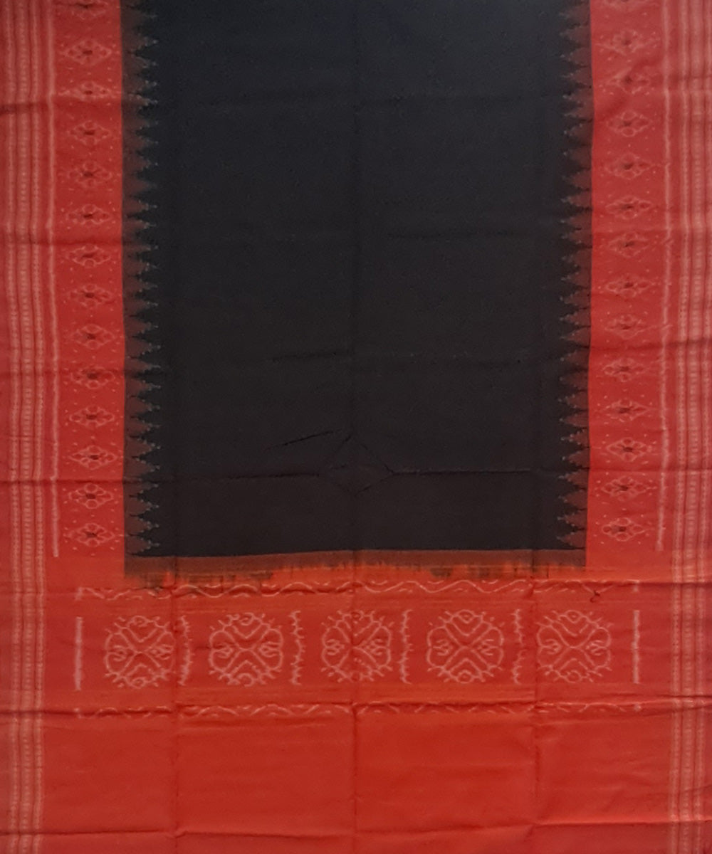 Black rust handloom sambalpuri cotton dupatta