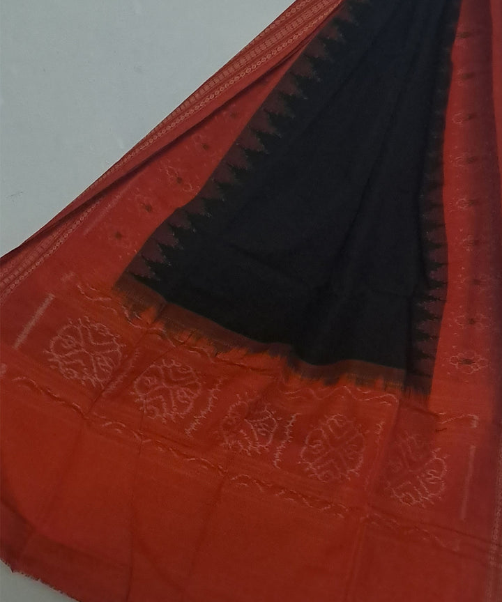 Black rust handloom sambalpuri cotton dupatta