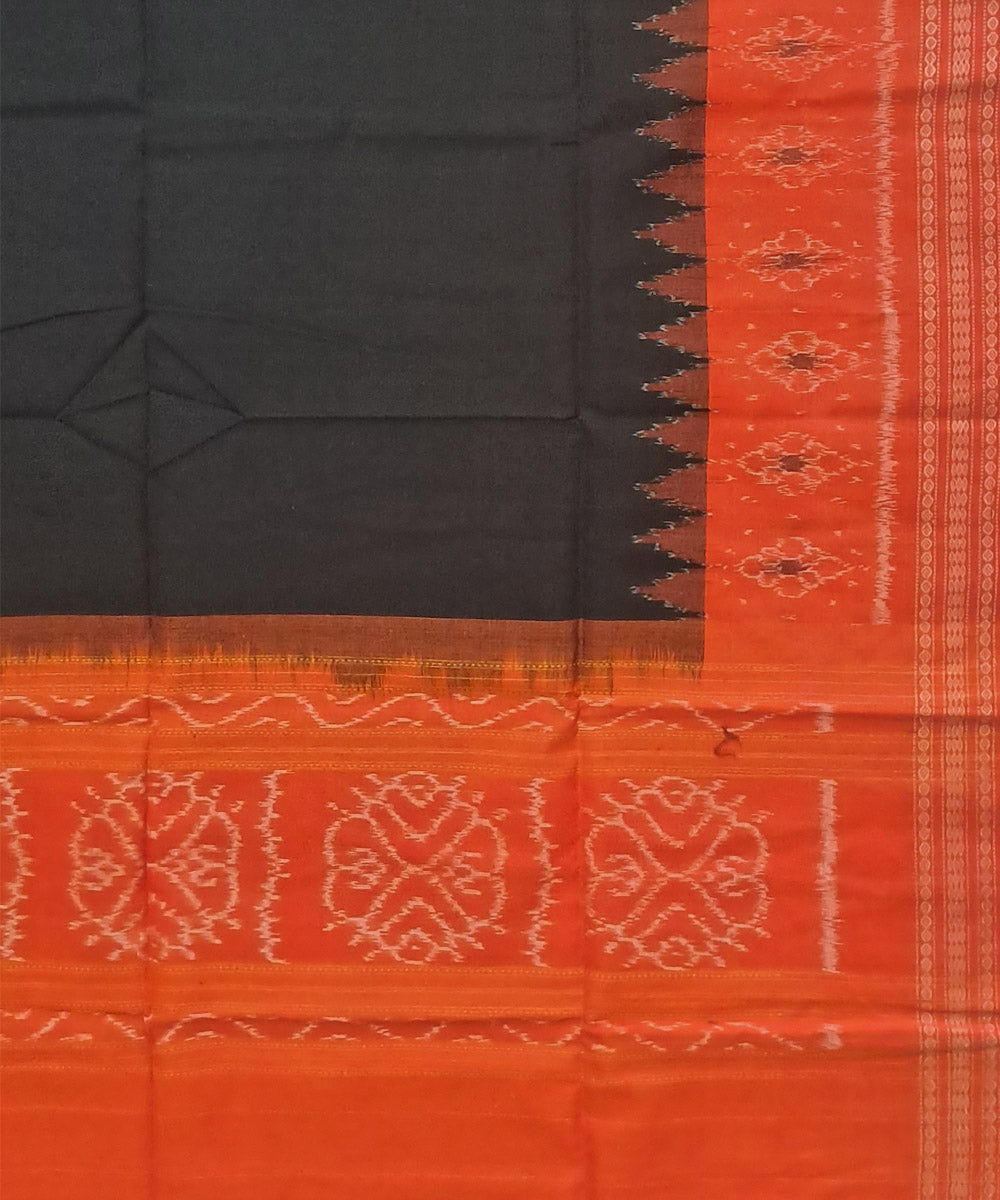 Black rust handloom sambalpuri cotton dupatta