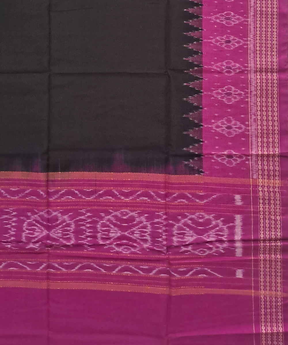 Black purple handloom cotton sambalpuri dupatta