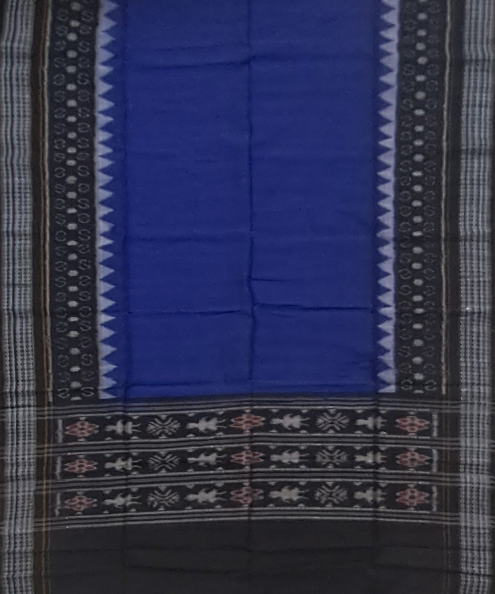 Indigo blue black handloom sambalpuri cotton dupatta