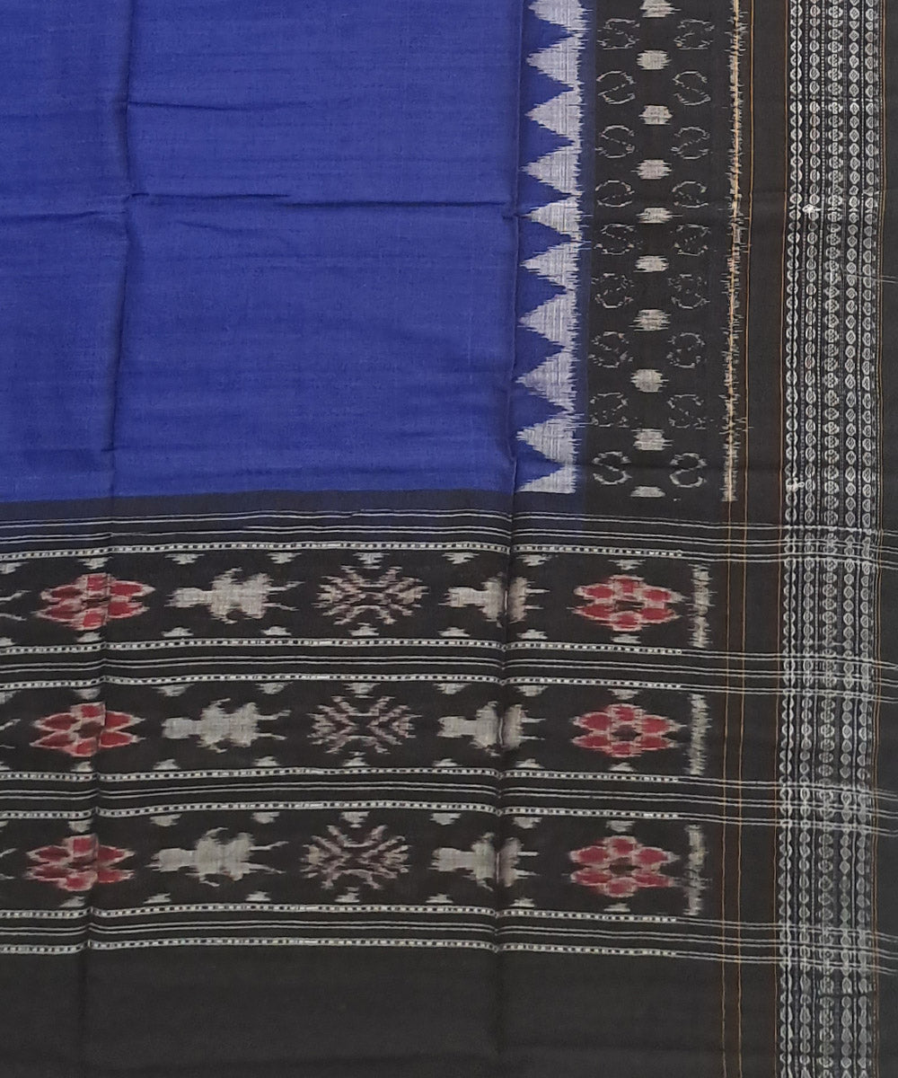 Indigo blue black handloom sambalpuri cotton dupatta