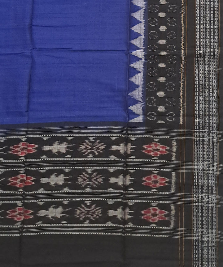 Indigo blue black handloom sambalpuri cotton dupatta