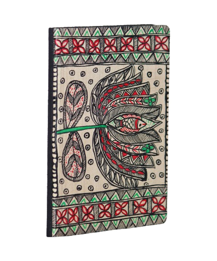 Multicolor silk hand madhubani painting diary