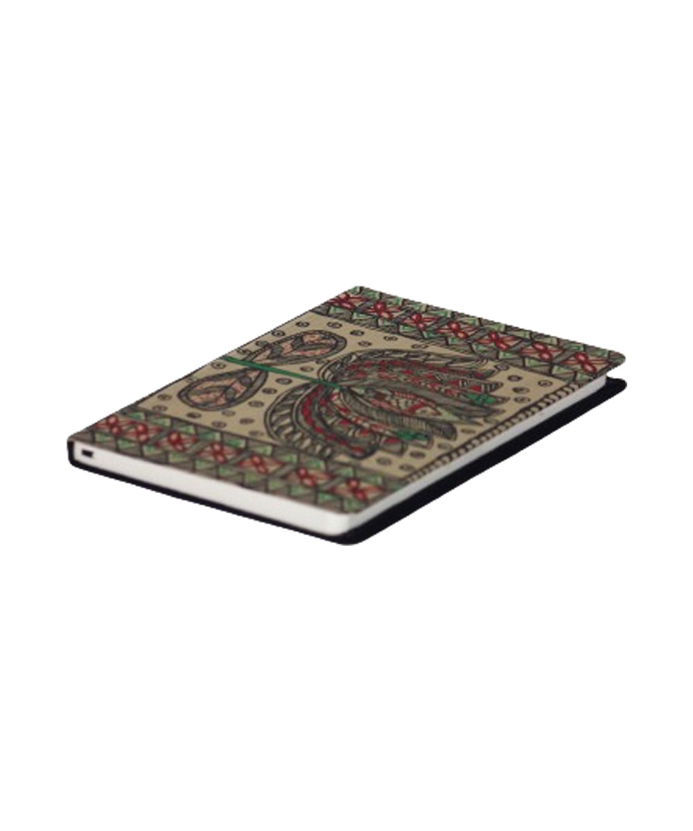 Multicolor silk hand madhubani painting diary