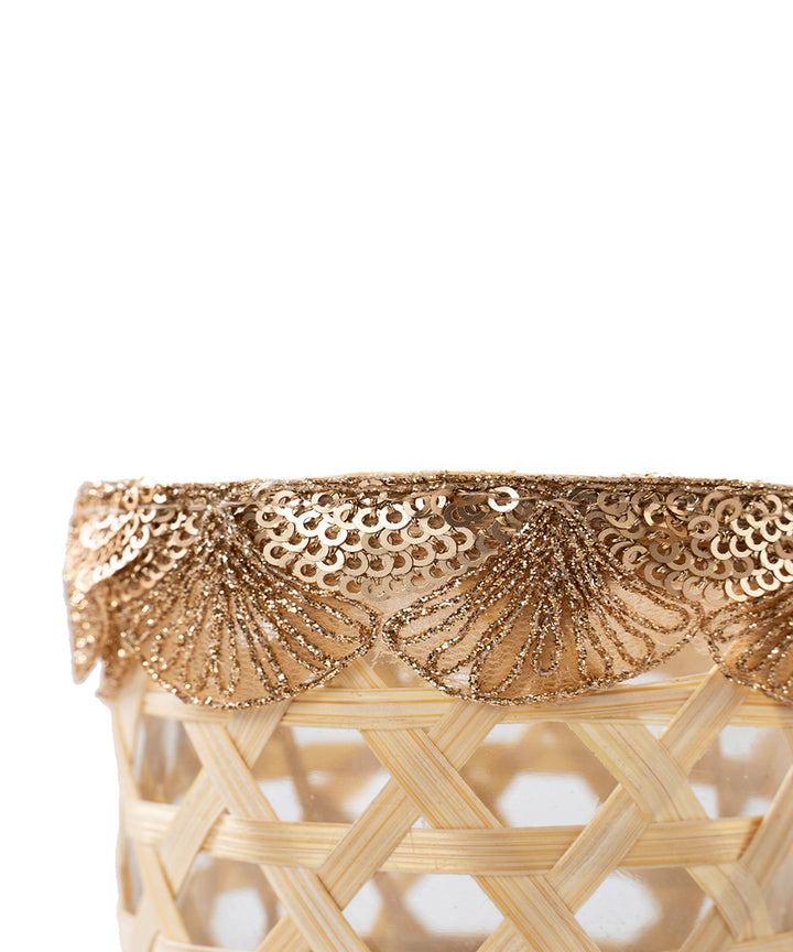 Deepam Handcrafted Bamboo Tealight - Set of 2