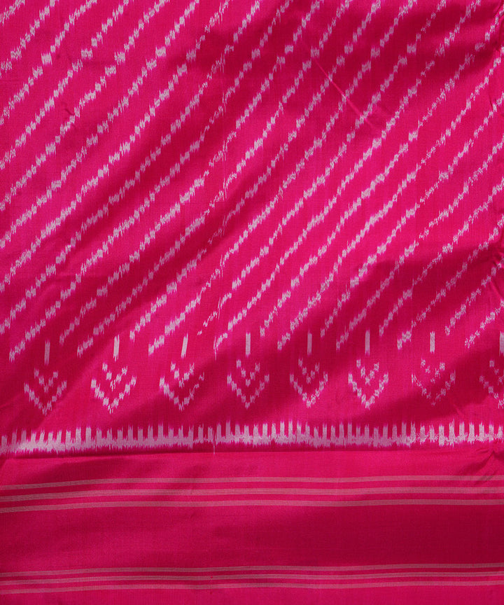 Pink handwoven pochampally ikat silk saree