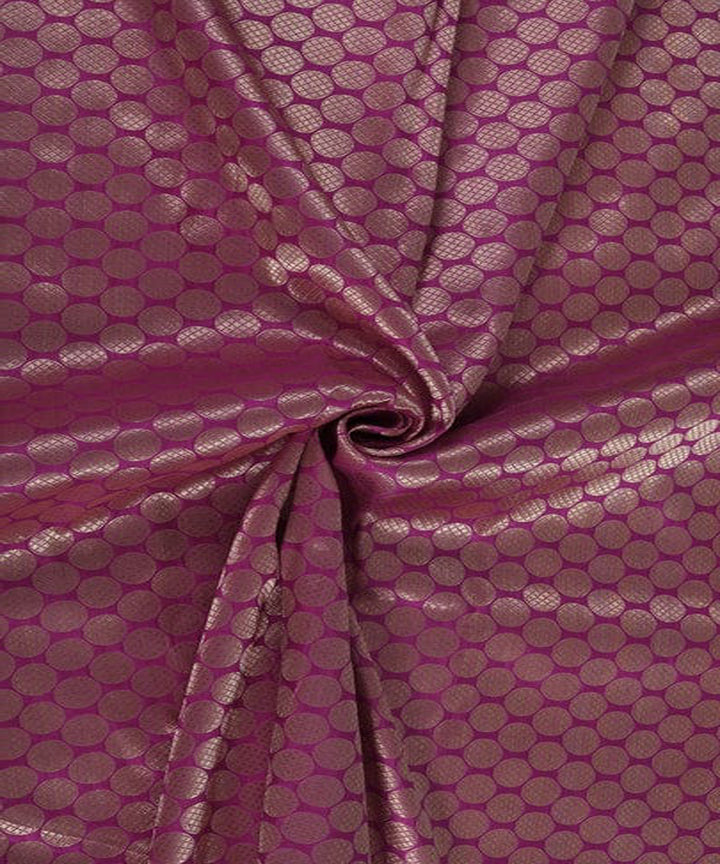 Pink buti handloom banarasi silk fabric