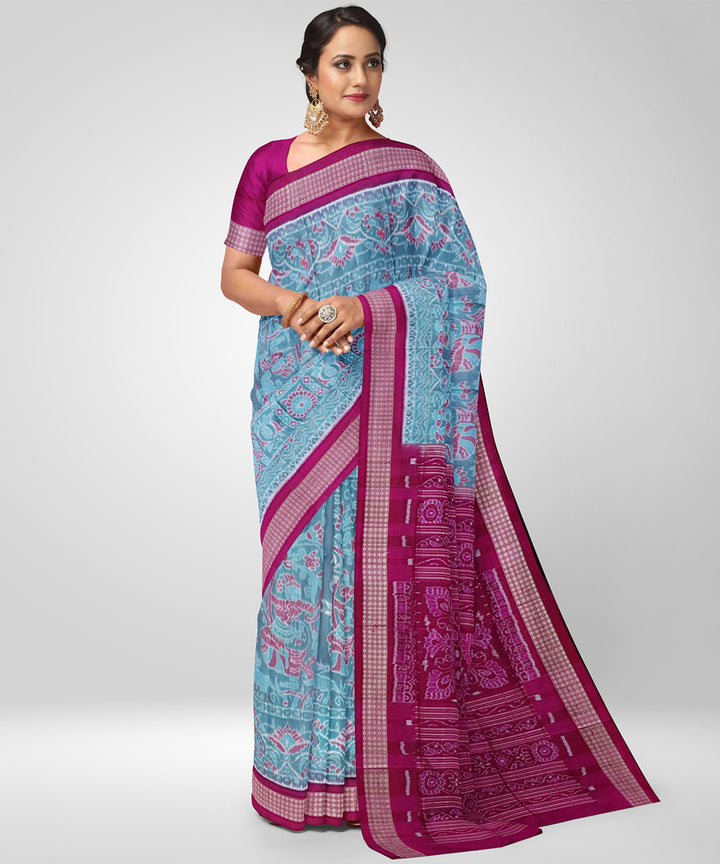Multicolor silk handwoven sambalpuri saree