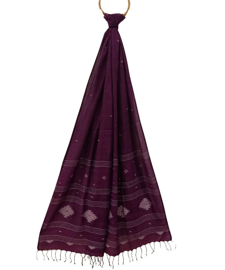 Mazenta handwoven cotton jamdani dupatta