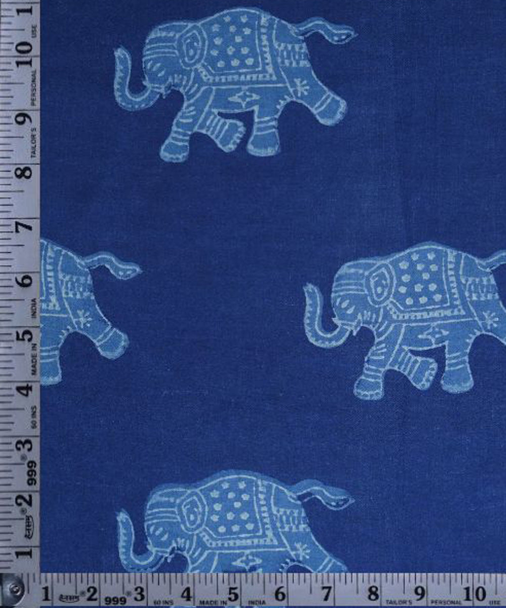 Indigo handwoven cotton fabric