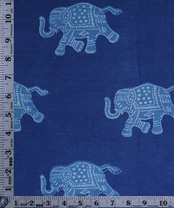 Indigo handwoven cotton fabric