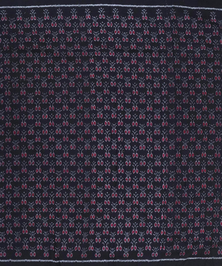 Red black handwoven cotton sambalpuri dress material