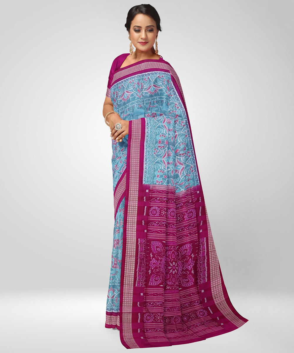 Multicolor silk handwoven sambalpuri saree