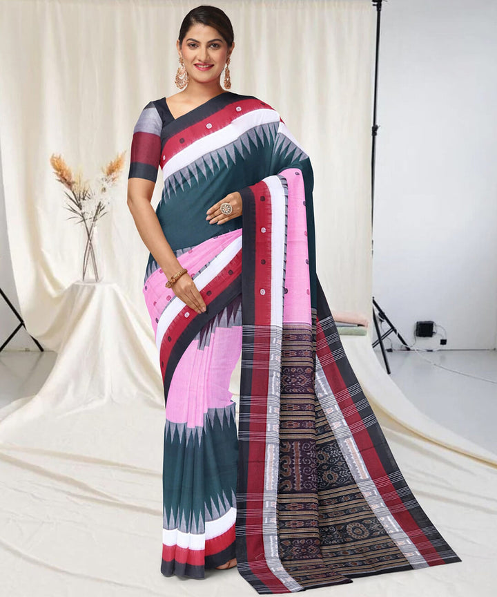 Multicolor handwoven sambalpuri cotton saree