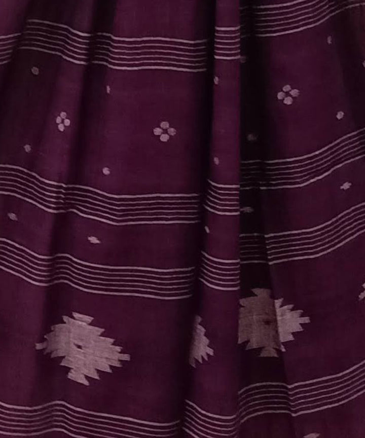 Mazenta handwoven cotton jamdani dupatta