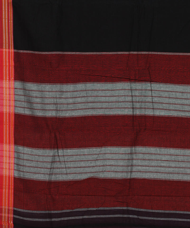 Black red gadi dadi cotton handloom ilkal saree