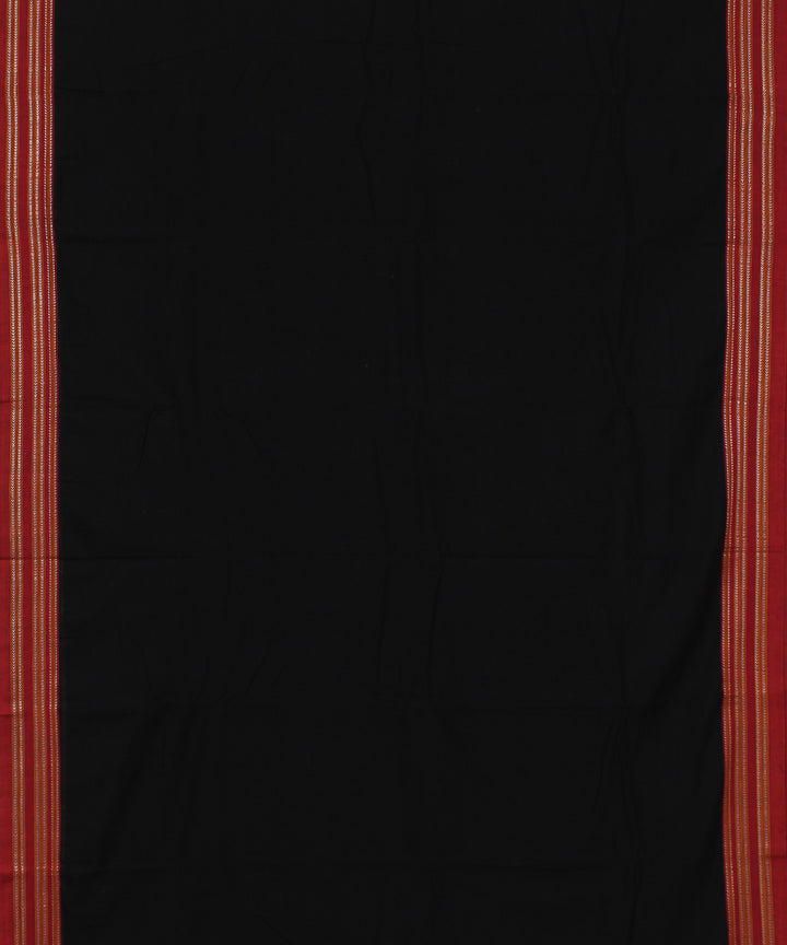 Black red gadi dadi cotton handloom ilkal saree