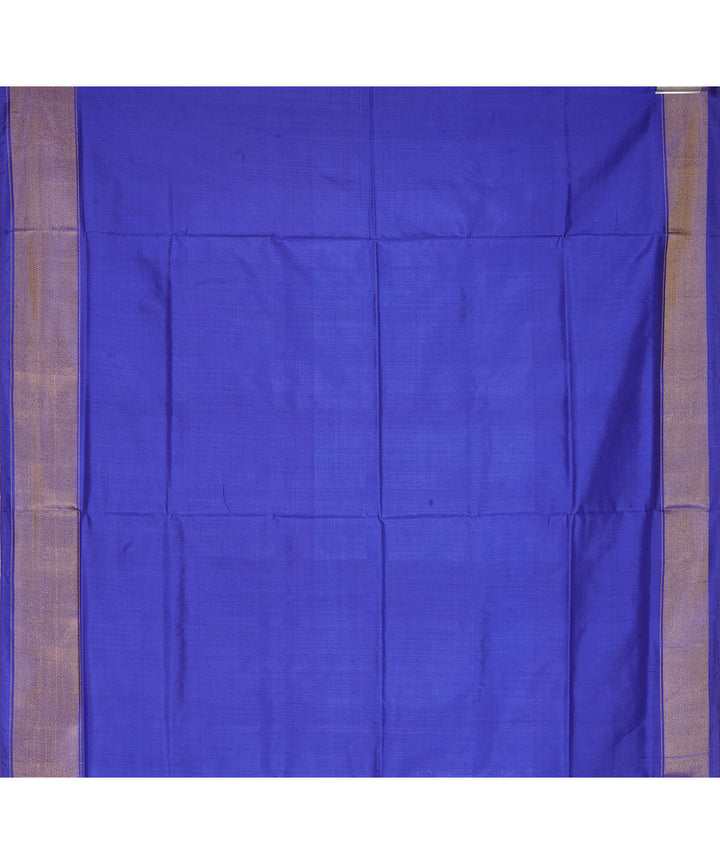 Navy blue offwhite silk handloom pochampally ikat saree